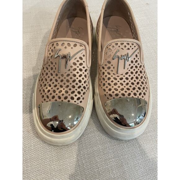Giuseppe ZANOTTI LONDON LOGO PERFORATED SKATE SNEAKERS MOCCASINS 36 & 35.5 READ‎ - Picture 4 of 7